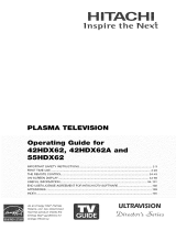Hitachi 42HDX62A Owner's manual