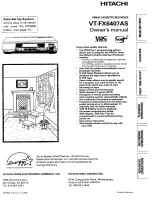 Hitachi VTFX6407AS Owner's manual