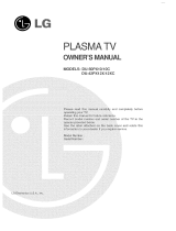 LG DU-42PX12X Owner's manual