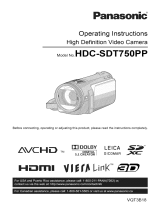 Panasonic HDC-SDT750PP Owner's manual