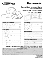 Panasonic NN-SD767S Owner's manual