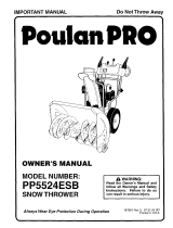 Poulan PP5524ESB Owner's manual