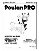 Poulan PP927ESB Owner's manual