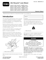 Toro 20352 - Personal Pace CARB Walk Power Mower Owner's manual