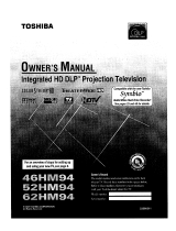 Toshiba 62HM94 Owner's manual