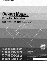 Toshiba 65HDX82 Owner's manual