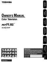 Toshiba 14AF43 Owner's manual