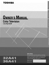 Toshiba 32A41 Owner's manual