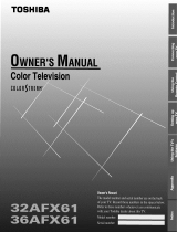 Toshiba 36AFX61 Owner's manual