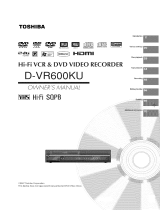 Toshiba D-VR600KU Owner's manual