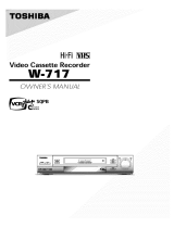 Toshiba W-717 Owner's manual