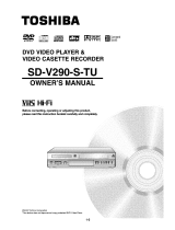 Toshiba SD-V290 Owner's manual
