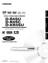 Toshiba D-R4SU Installation guide