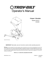 Troy-Bilt Chipper/Shredder -CS4210 Owner's manual