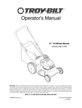 Troy-Bilt Series 580 Owner's manual