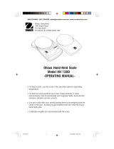 Ohaus 71142841 Owner's manual
