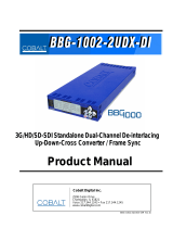 Cobalt Digital Inc BBG-1002-2UDX-DI 3G/HD/SD-SDI Standalone Dual-Channel De-interlacing Up-Down-Cross-Converter / Frame Sync User manual