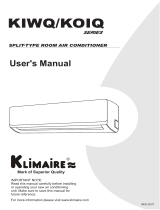 Klimaire KIWQ18H2-3T / KOIQ18H2-3 User manual