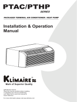 Klimaire PTHP15H502-KC Installation guide