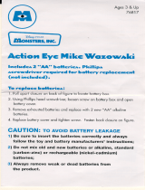 Hasbro Action Eye Mike Wasowski- Monsters, Inc. Operating instructions