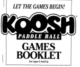 Hasbro Koosh Paddle Ball Operating instructions