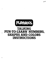 Hasbro Fun-to-Learn Numbers,Shapes and Colors Operating instructions