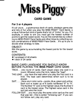 Hasbro Miss Piggy Card Game Operating instructions