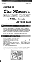 Hasbro Dan Marino's Quarterback Challenge LCD Video Game Operating instructions
