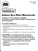 Hasbro Monsters Inc, Action Eye Mike Wazowski Operating instructions