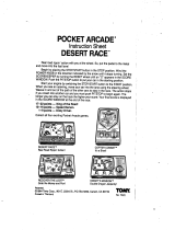 Hasbro Pocket Arcade Desert Race Operating instructions