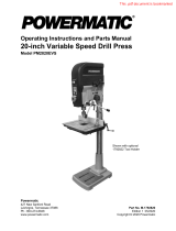 Powermatic PM2820EVS Drill Press, 1HP 1PH 120V User manual