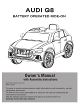 TOBBI Licensed battery operated car AUDI Q8 Operating instructions