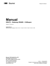Baumer GK473 Owner's manual