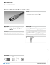 Baumer Cable connector male M12, 5-pin, A-coded, 5 m cable, connection continuative bus (Z 181.005) Datasheet