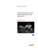 Aim Kit Solo 2 DL for Ducati Multistrada 1200 (2010-2011) User guide