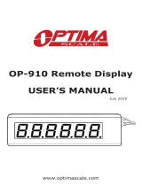 Optima Scale OP-910 Owner's manual