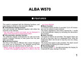 Alba W570 Operating instructions