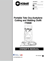 HobartWelders OXY-ACETYLENE PORTABLE TOTE CUT/WELD OUTFIT 770500 Owner's manual