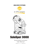 High End Systems SolaSpot 3000 User manual