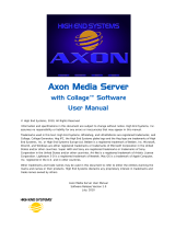 High End Systems Axon Media Server User manual