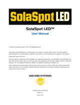 High End Systems SolaSpot LED User manual