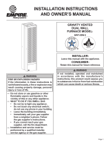 Empire Gravity Wall Furnace (GWT50W) Owner's manual