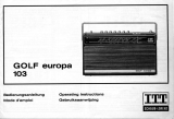 ITT SCHAUB-LORENZ GOLF EUROPA 103 Owner's manual