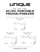 Unique Appliances Unique 2.1 cu/ft Portable AC/DC Powered Fridge Freezer - 60L User manual