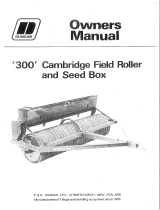 Duncan 300 Cambridge Field Roller & Seed Box User manual