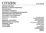 Citizen CX-123 II Owner's manual