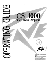 Peavey CS 1000 Stereo Power Amplifier User manual