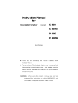 Yamato Scientific IK400/400W Operating instructions