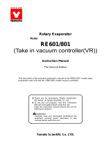 Yamato Scientific RE601/801 Operating instructions
