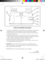 Tasco Binocular w/AM-FM Radio 821RAD User manual